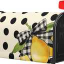 Spring Summer Mailbox Covers Magnetic Lemon Mail Box Cover Standard Size 21x18 inch Black Dot Mailbox Wrap Spring Summer Decorative Mailboxes for Outside Garden Yard