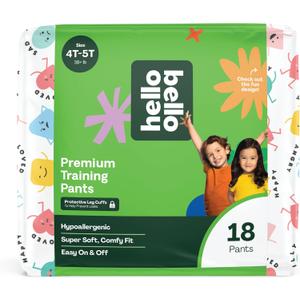 Hello Bello Premium Training Pants 4T-5T, All About Feelings Design, 18ct Jumbo Pack Hello Bello Premium Training Pants 4T-5T, All About Feelings Design, 18ct Jumbo Pack