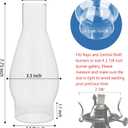 2 5/8 Inch 7.75 Inch Clear Glass Oil Lamp Chimney for Rayo & Central Draft Burners on Vintage and Antique Style Globes Fixture Replacement Globes & Shades