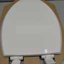 Mayfair Cassel Slow Close Toilet Seat, Easy Clean, Non Slip Premium Wood Seat, Easy Install, Made in USA, Elongated, White
