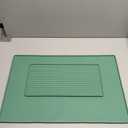 Rnivvi Silicone Coffee Mat Set, 16" x 24" Waterproof Raised Edge Coffee Bar Mats for Espresso Machine Station Accessories, Heat Resistant Detachable Dish Drying Pad for Kitchen Counter, Green