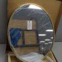 Gold Oval Mirror for Bathroom, 20x28 Inch Oval Bathroom Mirror with Brushed Metal Frame, Wall Mounted Decorative Vanity Mirror for Bathroom, Living Room, Entryway