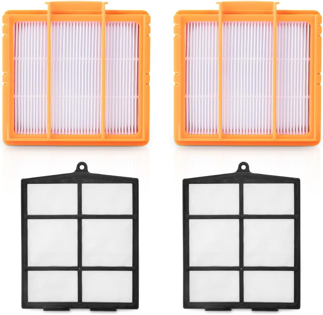 AV2501S Replacement Filters for Shark Robot Vacuum AV2501AE RV2502AE RV2520AOUS AV2510AOUS AV2511AE RV2610WA RV2610WD, 2 HEPA Filter and 2 Pre-Motor Filter
