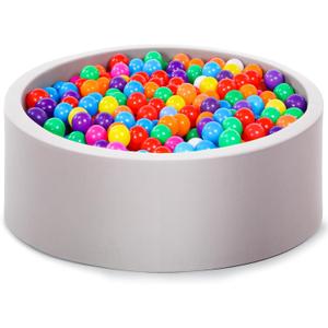 Foam Ball Pit for Toddlers, Large Baby Ball Pit for Babies with Soft Memory Sponge, Indoor Outdoor Baby Playpen, Kids Play Ball Pool, Gift Toys for Infants Boys and Girls (Gray, NO Balls) Foam Ball Pit for Toddlers, Large Baby Ball Pit for Babies with Soft Memory Sponge, Indoor Outdoor Baby Playpen, Kids Play Ball Pool, Gift Toys for Infants Boys and Girls (Gray, NO Balls)