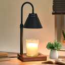 Candle Warmer Lamp with Timer Adjustable Height,Dimmable Candle Warmer for New Home Decor,Wax Warmer Lamp for Jar Candles with 2 Bulbs for Women Gift and House Warming Gift,Black