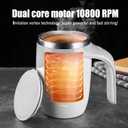 Rechargeable Self-Stirring Coffee Mug, 2025 Upgrade, Automatic Magnetic Stirring, Stainless Steel, Portable, with Lid