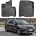 Custom for 2022-2025 2026 Kia Carnival Front Floor Mats All Weather TPE Accessories (Fits All Models) (Front Floor Mats 2 Pcs)
