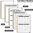 2026 Planner - Weekly and Monthly Planner, January 2026 to December 2026, Spiral Bound 2026 Calendar Planner Book, Inner Pocket, Perfect for Office Home School Supplies - A4 (8.5" x 11"), Black