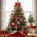 Jetec 12 Pcs Christmas Beaded Candy Cane Ornament 5 Inch Wooden Bead Farmhouse Tree Ornament Rustic Wood Candy Canes Xmas Hanging Decoration for Holiday Tiered Tray Home Decor Holiday Gift Toppers