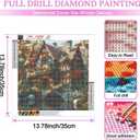 YULIDECO Landscape Diamond Art Kits for Adults,5D Diamond Art for Beginners, DIY Full Drill Diamond Painting Kit, Home Wall Decor Diamond Painting (13.78x13.78 Inch)