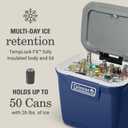 Coleman Classic Series Insulated Portable Rolling Cooler with Wheels, Leak-Resistant Outdoor Hard Cooler Keeps Ice up to 5 Days, 65-Quart
