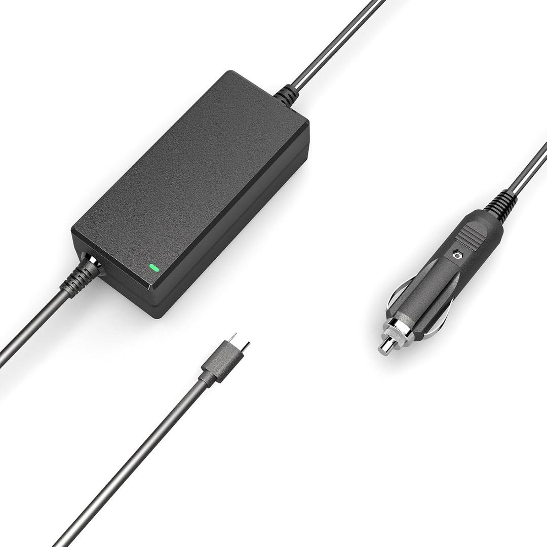 90W USB-C Laptop Car Charger Compatible with MacBook Pro/Air, Dell XPS/Latitude, HP, Lenovo, ASUS, Acer, Chromebook, Surface More Type-C Laptop Devices