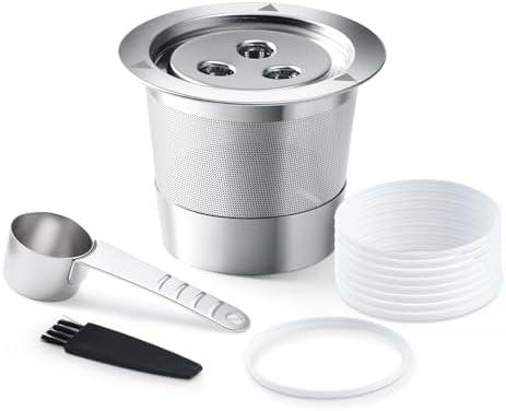 Stainless Steel Reusable Ninja K Cups Pods Compatible with Ninja CFP201 CFP301 Dual Brew Pro Machine 3 Hole Refillable Coffee Pods Permanent K Cups Filters Coffee Accessories 4Pcs