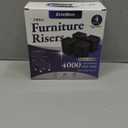 Bed Risers Furniture Risers Heavy-Duty Rectangular Adjustable Block Lift to 3 Inches and 4.3 Inches Desk, Sofa, Chair Legs, Refrigerator, Washing Machine Support up to 4000 Pounds (2 Layer (3 Inches), Black-square-4 Pack)