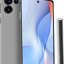 I25 Ultra Unlocked Phone 7.3" Android Phone Dual-SIM Smartphone Built in Pen Cell Phone Unlocked, 12G RAM+ 256GB, Battery 3800mAh, 48MP Camera, Fingerprint Lock/Face ID/AI App/GPS/FM(Grey)