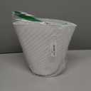 Bathroom Trash Can, 1.8 Gallons Small Trash Can with Trash Bags, Bathroom Garbage Can, Plastic Trash Bin, Round Waste Basket for Living Room, Bedroom, Office, Kitchen, Compact Space (White)