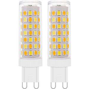 2Pack Dimmable Wi-Fi Smart LED Bulbs with G9 Base, Compatible with Amazon Alexa and Google Assistant-Warm to Cool White(2700K-6000K), Adjustable Brightness From 1%-100% (120V, 0.4-4.7W, 40LM-450LM）
