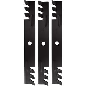 Mulching Blades for M115496 GY20569 M113518 Lesco 051509 M115329 M135590 M76467 Mower Blade for Scotts John Deere 54 inch Deck 325 335 345 425 445 for Sabre 2254HV 2354HV 2554HV 3 Pack