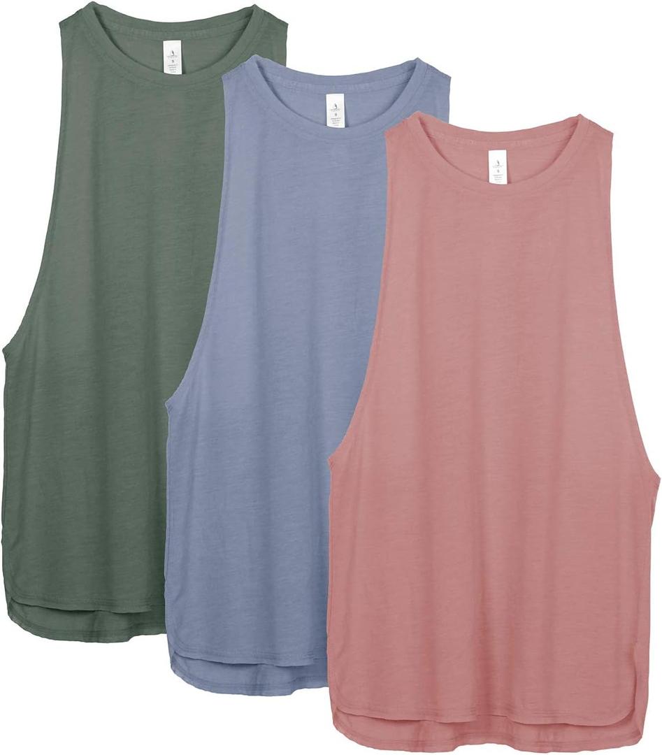 icyzone womens Soft (Large, Dusty Pink/Country Blue/Smoke Pine)