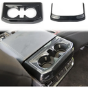 Carbon Fiber Inner Rear Cup Holder Trim Cover Panel Kit for Ford F150 2021+