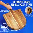 KitchenStar 16-Inch Acacia Wood Pizza Peel Extra Large Wooden Cutting & Serving Board with Handle Natural Oil Finish Ideal Pizza Oven Accessory for Easy Sliding & Prep