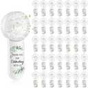 CroBlissful 48 Pack Mini Handheld Fans Wedding Favors for Guests Bulk | Greenery Portable Wedding Fan Battery Powered for Outdoor Summer Beach Garden Wedding Ceremony Bridal Shower Supplies