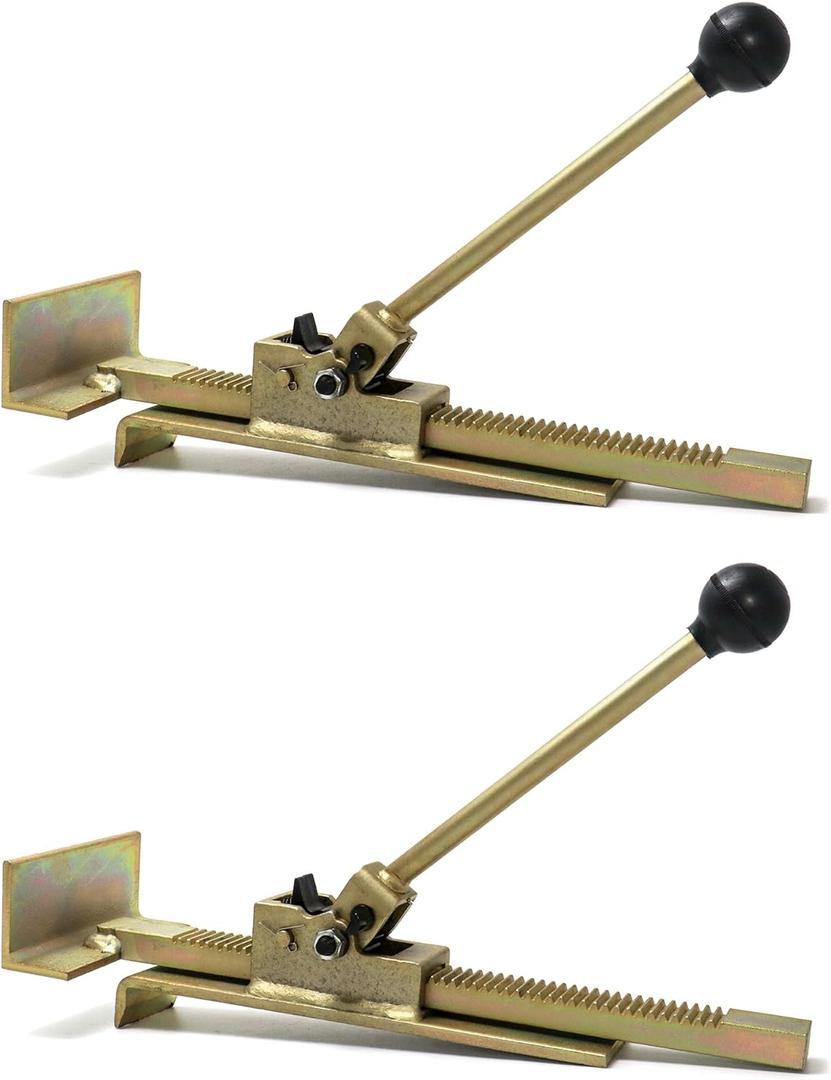QWORK Hardwood Flooring Jack, 2 Pack Flooring Jack and Positioning Tool for Straighten and Installing Hardwood Floors, Easy Ratcheting Mechanism