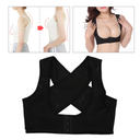 Hunchback Correction Belt Adult Women Breathable Elastic Back Corrector Belt Black M