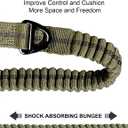 TINMARDA Heavy Duty Dog Leash with 2 Padded Handles & Advanced Easy Metal Clip, 4-6FT Shock Absorbing No Pull Dog Leashes for Medium Large Dogs that Pull (Army Green)