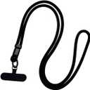 GAOLINGS 20 Color Phone Lanyard with Secure Clip, Trendy Adjustable Neck Strap for Phones, Keys, Badges, Universal Hands-Free Wrist phone gear, phone leash 01 (Black)