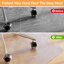 Yecaye Desk Chair Mat for Hardwood Floor, Office PVC Computer Chair Mat, Floor Protector for Rolling Chairs (Transparent, 48" x 60")