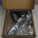 Chicken Poop Scooper with 12" Wide Heavy Duty Litter Shovel and Adjustable 2573" Steel Handle, Multi-Section Detachable Pole Poop Rake for Easy Chicken Coop Cleaning, Durable Metal Accessories (Black)