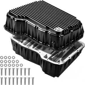 228052110 Heavy Duty Cast Aluminum Transmission Oil Pan 68RFE Compatible with Dodge Ram 2500 3500 6.7L 2007 2008 2009 2010 2011 2012 2013 2014 2015 2016 2017 2018 2019 2020 2021 2022 2023 2024 2025