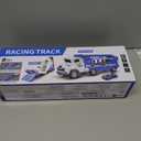 Transport Truck Toys for 3 4 5 6 7 Years Old Boys,Toys Cars Track Set Transporter Trucks with 12 Die-Cast Car Toys 2 Race catapults Dual-Track Model,Toddler Car Toy Set for Kids Boys Girls