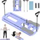 Pilates Board, 2025 Pilates Reformer Set, 5 in 1 Multifunctional Abdominal Board, Portable Ab Core Trainer, Foldable Pilates Reformer Board for Home (Blue And Violet)