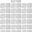 Garneck Invisible Wall Hooks 20 Sets Double Sided Adhesive Hooks for Hanging Removable Wall Hangers for Small Items