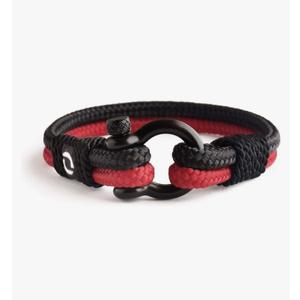 Mens Rope Bracelet - Stainless Steel Black Shackle, Extremely Durable and Scratch Resistant Waterproof Paracord, Handmade, Nautical Wristband for Men B-2-9 Pack of 2