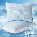 Love's cabin Firm Pillow Shredded Memory Foam Queen Size Set of 2,Cooling Bed Pillows for Sleeping 2 Pack,Soft Adjustable Pillows for Side Back Stomach Sleepers,29"x19"