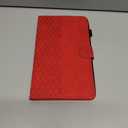 Fancity Case for Samsung Galaxy Tab A9+ 11 Inch (SM-X210/SM-X216/SM-X218) 2023 Release, Suede Leather Embossed Design with Kickstand Card Slot Cover Compatible with Galaxy Tab A9 Plus Tablet - Red