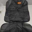 Siivton Car Seat Protector for Child Car Seat,Waterproof Car Seat Cover for Leather and Fabric Seats, 2 Mesh Pockets, Non-Slip Bottom,Thick Padding Cushion (Black) (One Pack)