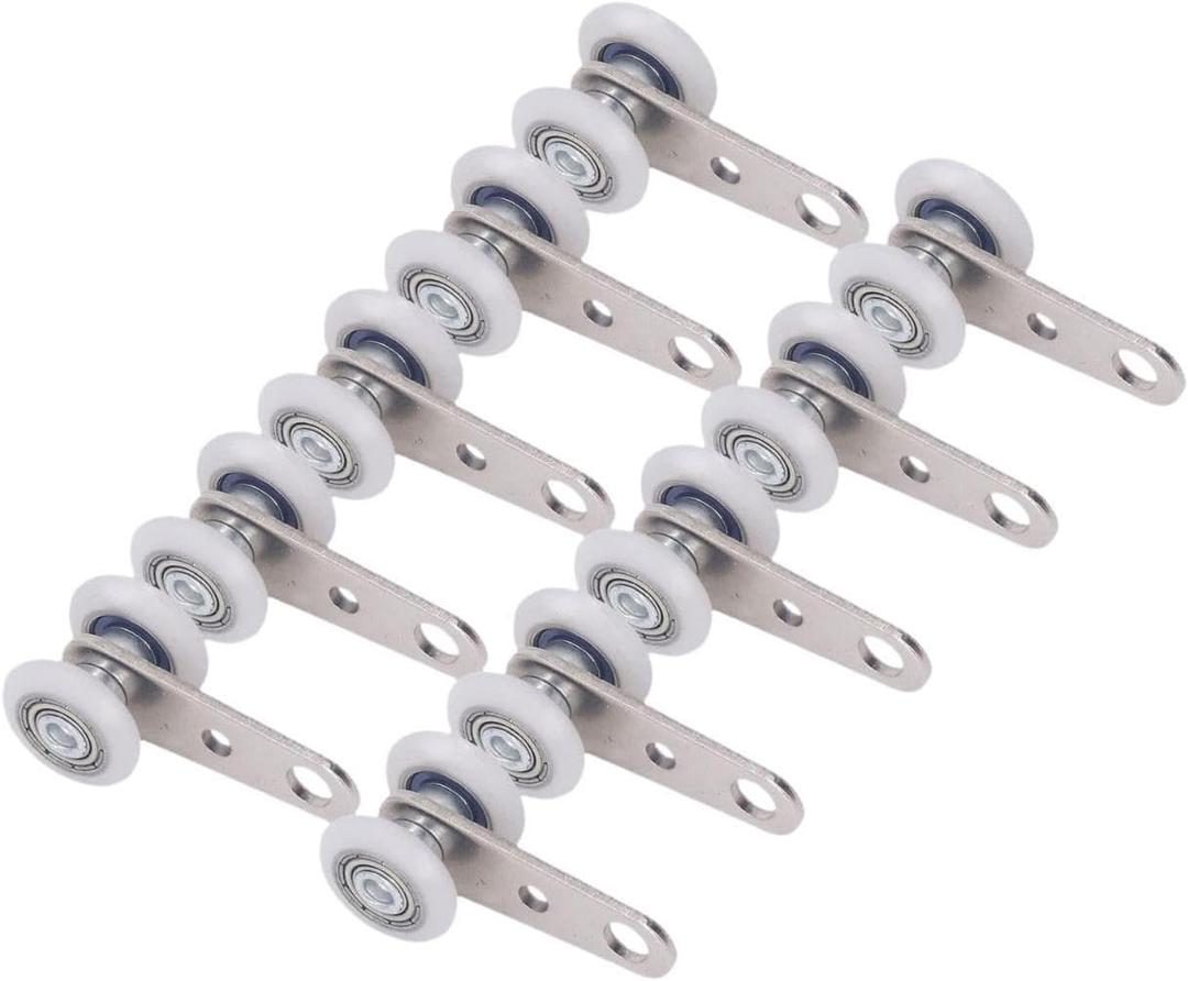 8 Trolley Assembly Rollers,Sliding Door Beam Trolleys for Strut Channel,Sliding Pulley Track Roller for Window