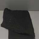 AMOAMI Upgraded Waffle Bath Mat, Super Absorbent Non Slip Bath Mats for Bathroom Floor, Machine Washable Bathroom Rugs with Tassels, Rubber Backed Bathroom Mats, Ultra Soft, 17" x 24", Black