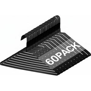 60 Pcs Wire Hangers Bulk 17.7" Dry Cleaner Hangers, Suit Holders for Home Caped Clothing (Black)