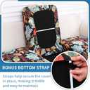 hyha Printed Couch Cushion Covers, Floral Sofa Covers Washable for Cushion Couch, Stretch Pattern Outdoor Cushion Covers for Patio Furniture with Elastic Bottom(Small, Floral)