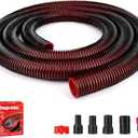 Shop-Vac Premium Universal Hose Plastic 12'X 1-7/8", Replacement Hose Compatible with Rigid, Dewalt, Husky, Craftsman, Bauer, Masterforce Vacuum Cleaners