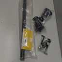 NICETOWN Matte Black Curtain Rods for Windows 28 to 48 Inches Long Heavy Duty Adjustable Curtain Rods, Suitable for Bedroom Kitchen, Includes Trophy-Style Finials, Sold by Single