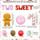 Pink Two Sweet Banner Second Birthday Gingerbread Decor Sweet Christmas Decorations Gingerbread Birthday for Sweet Banner Second Party Decor