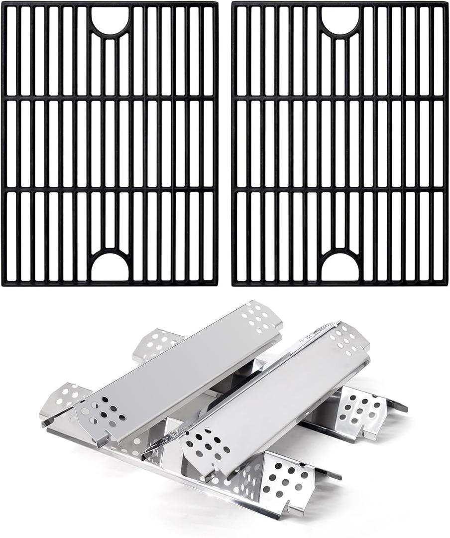 Grill Replacement Parts for Nexgrill 720-0830H, Nexgrill 720-0830X 720-0783E 720-0783EH, Grill Heat Plates and Grill Grates for Home Depot Nexgrill 4 Burner 720-0830H