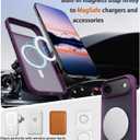 Magnetic for iPhone 17 Air Phone Case, [Compatible with MagSafe], Screen Protector X1, [Military Grade Drop Protection],Matte Finish,Slim,Shockproof,Protective (Deep Purple, iPhone 17 AIR)