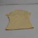 SUUKSESS Women Sexy Mesh Sheer Short Sleeve Tops Mock Neck Ruched Going Out Shirts (Medium, Pale Yellow)